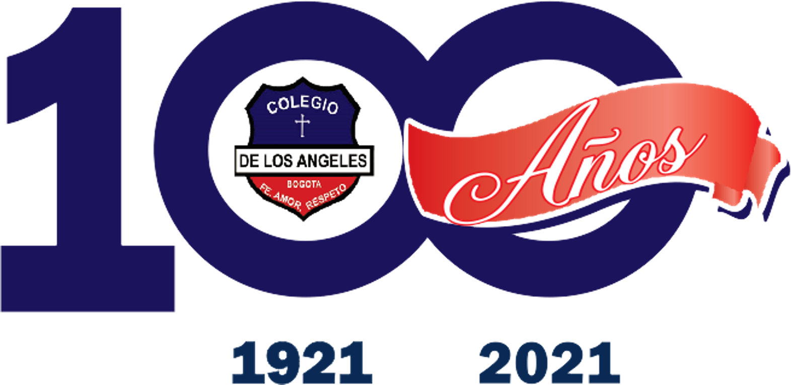 Logo 100 años del Colegio de los Ángeles